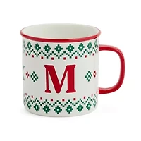 North Pole Trading Co. Ski Lodge Monogram Holiday Coffee Mug