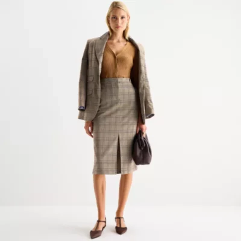 Worthington Womens Long Pencil Skirt