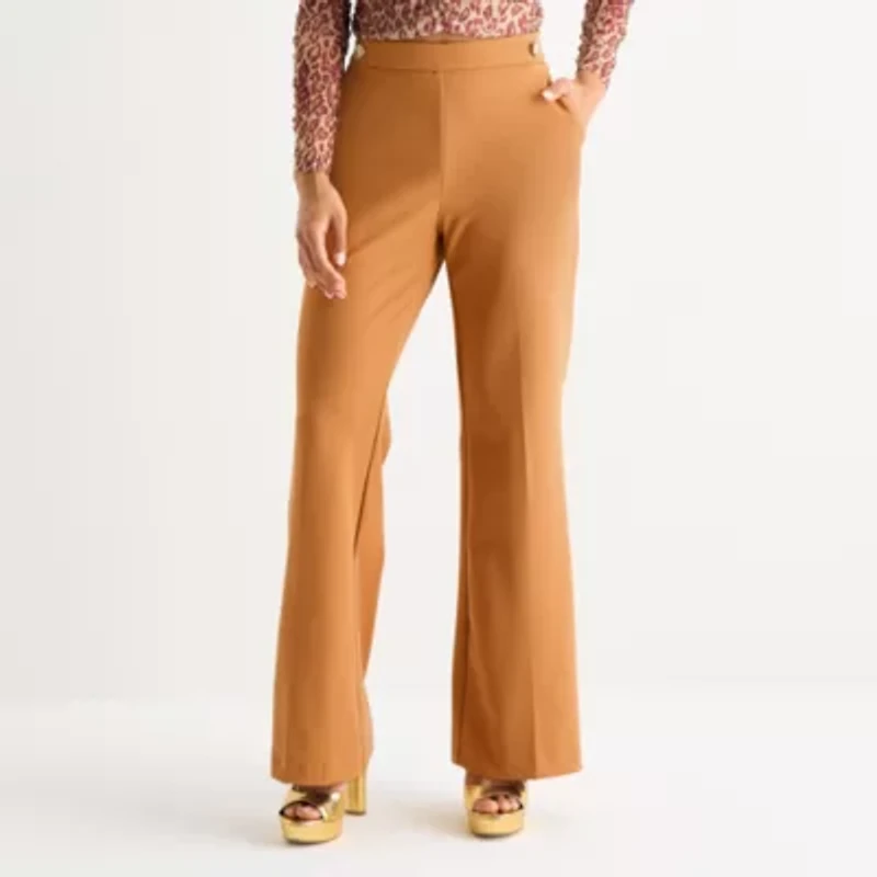 Bold Elements Womens Flare Mid Rise Trouser