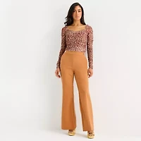 Bold Elements Womens Flare Mid Rise Trouser