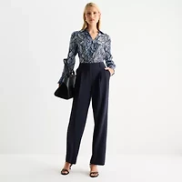 Worthington Womens Long Sleeve Blouse