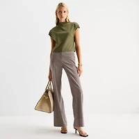 Worthington Womens Short Sleeve Mock Neck Top