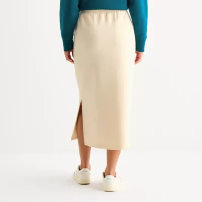 Xersion Womens Mid Rise Long Active A-Line Skirt