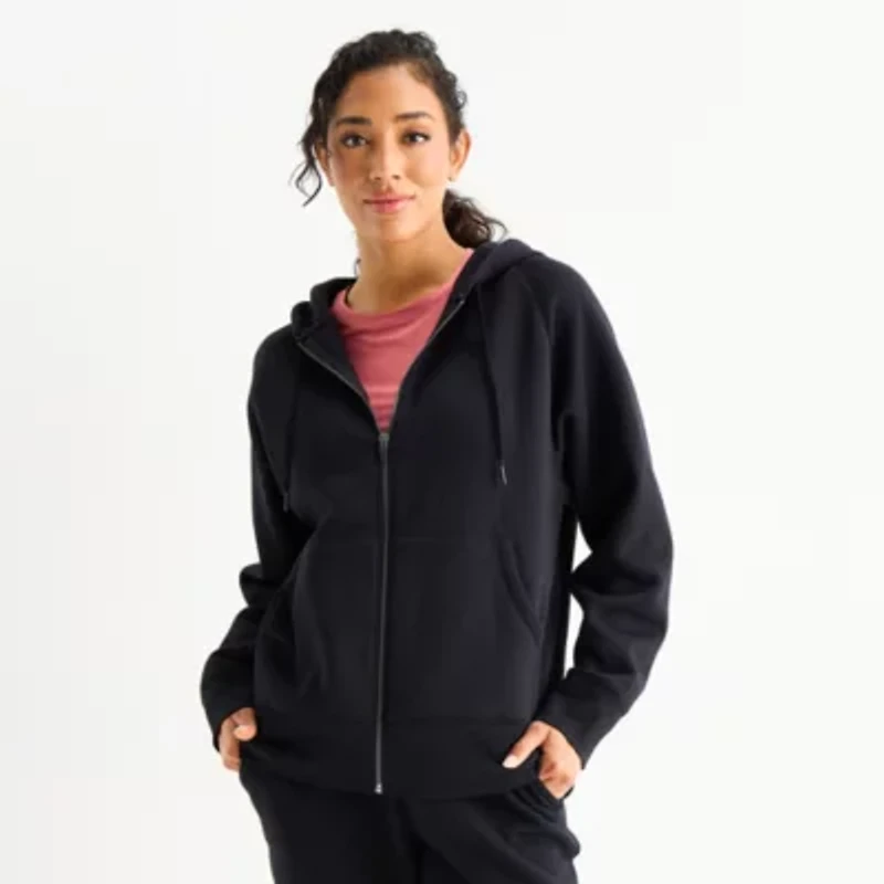 Xersion Womens Super Soft Fleece Full Zip Hoodie