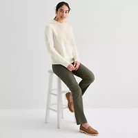 St. John's Bay Womens Mock Neck Long Sleeve Cardigan