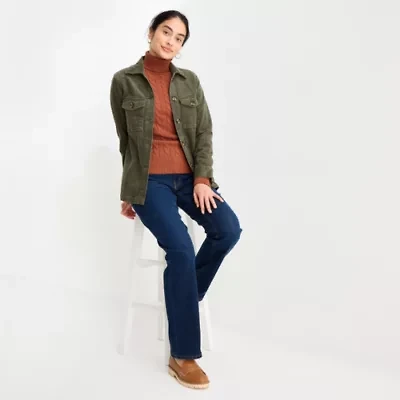 St. John's Bay Womens Midweight Shirt Jacket