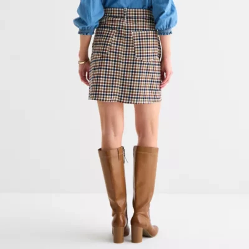 St. John's Bay Womens Midi A-Line Skirt