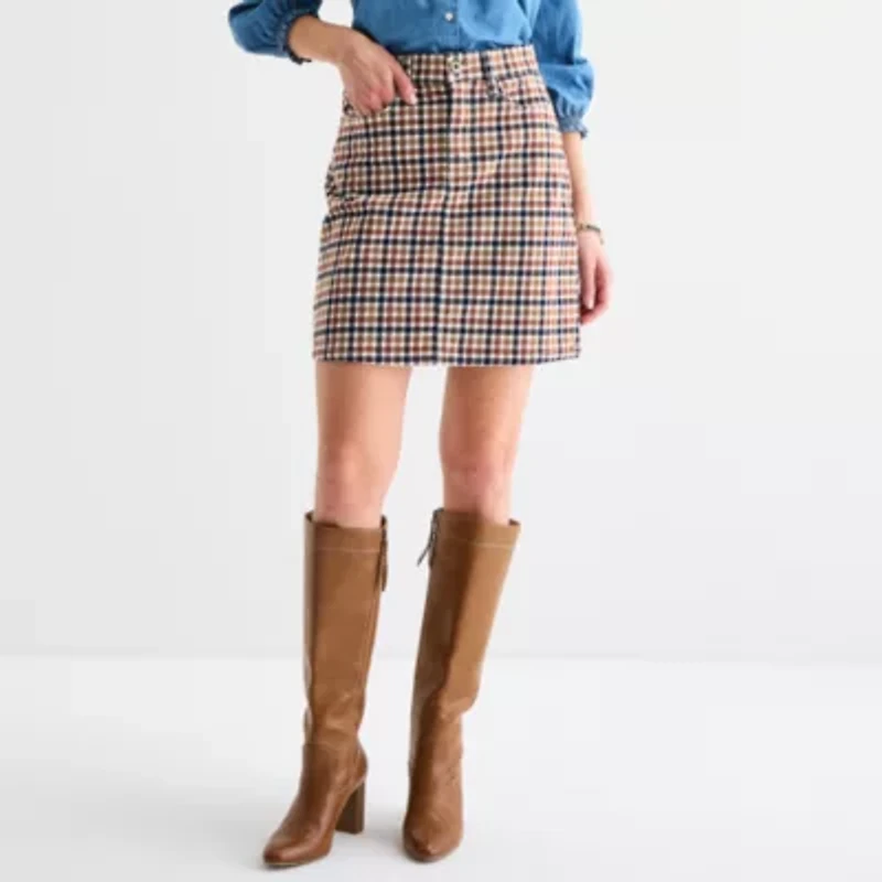 St. John's Bay Womens Midi A-Line Skirt