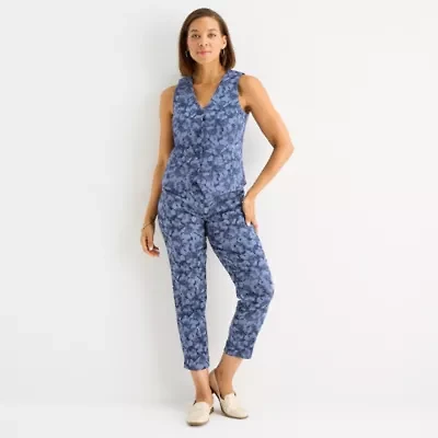 Liz Claiborne Womens V Neck Sleeveless Vest