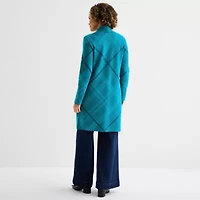 Liz Claiborne Womens Long Sleeve Open Front Cardigan