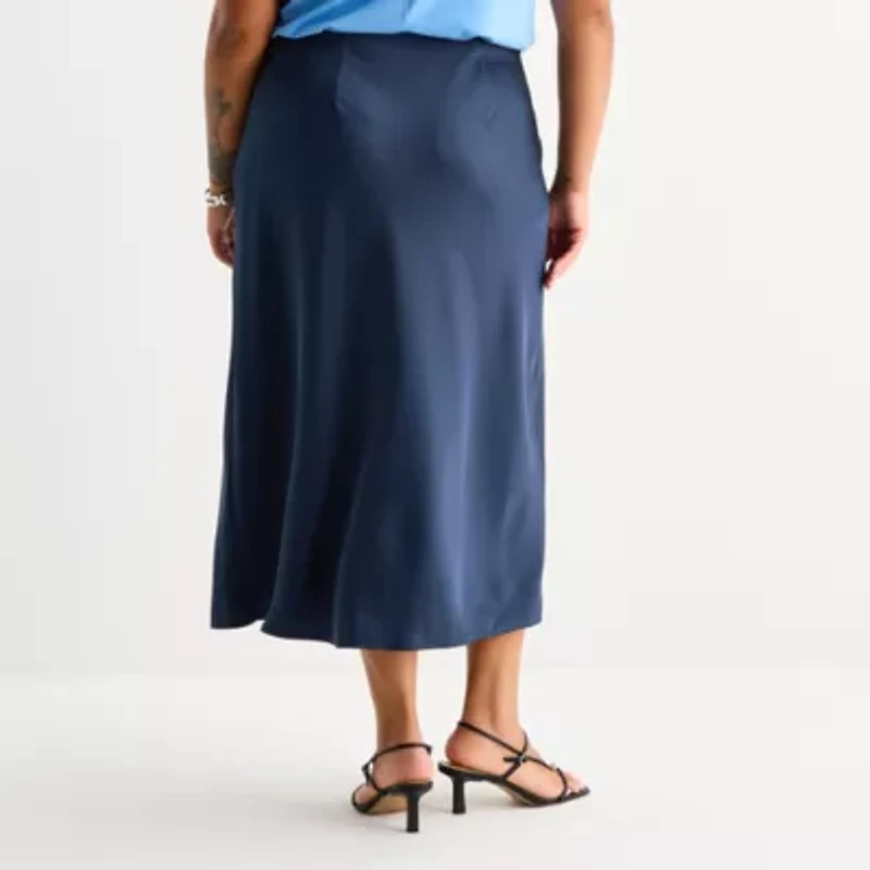Worthington Womens A-Line Skirt-Plus