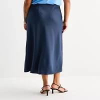 Worthington Womens A-Line Skirt-Plus
