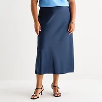 Worthington Womens A-Line Skirt-Plus
