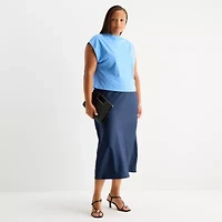 Worthington Womens A-Line Skirt-Plus