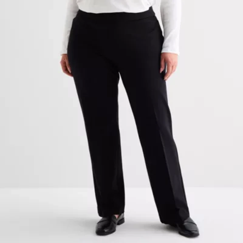Liz Claiborne Womens Ankle Mid Rise Plus Pant