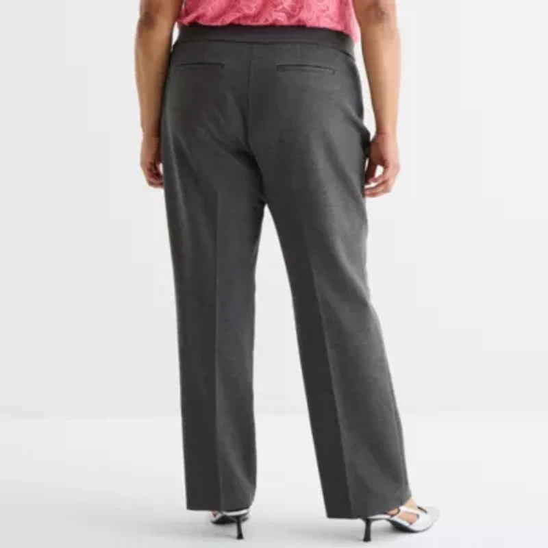 Liz Claiborne Womens Plus Ankle Mid Rise Pant