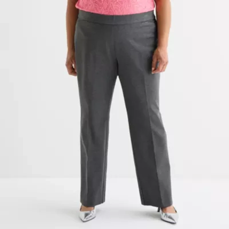 Liz Claiborne Womens Plus Ankle Mid Rise Pant