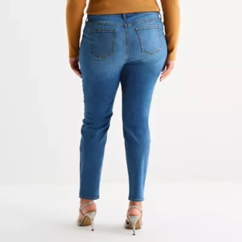 Bold Elements Womens Skinny Fit Plus Jean