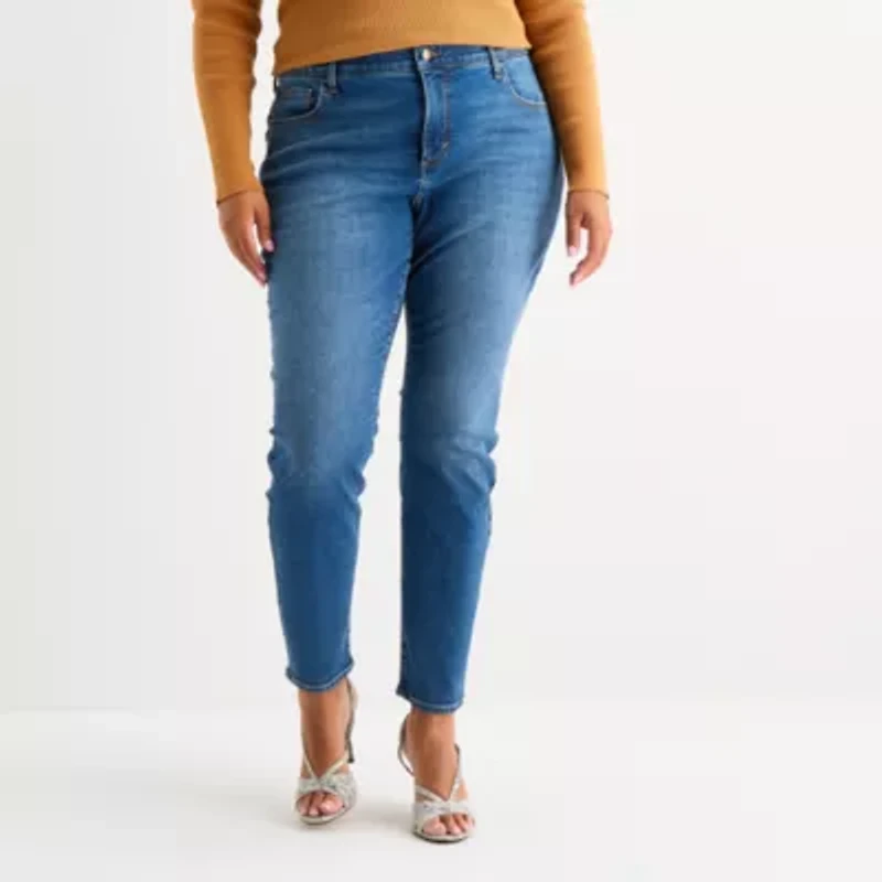 Bold Elements Womens Skinny Fit Plus Jean