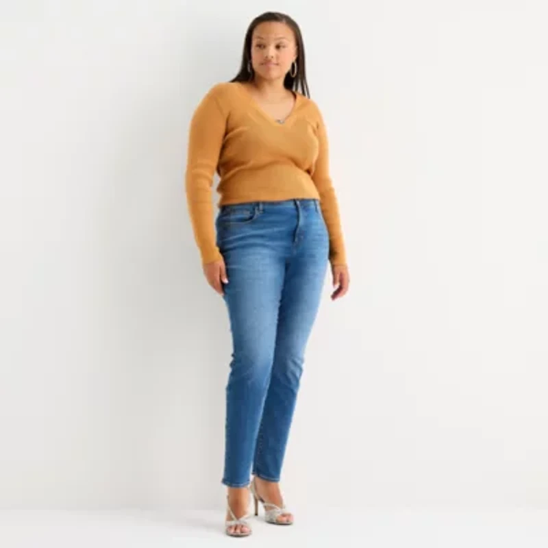 Bold Elements Womens Skinny Fit Plus Jean