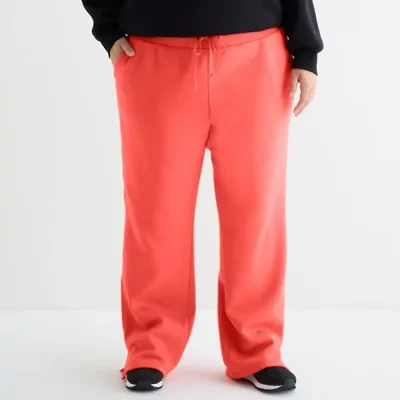 Xersion Womens Super Soft Fleece Straight Leg Sweatpant Plus