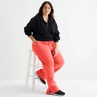 Xersion Womens Super Soft Fleece Straight Leg Sweatpant Plus