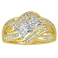 Love Lives Forever Womens 1 CT. T.W. Natural White Diamond 10K Gold Engagement Ring