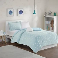 Mi Zone Kids Avery Glow In The Dark Plush Comforter Set with decorative pillow