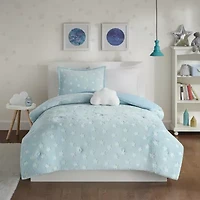Mi Zone Kids Avery Glow In The Dark Plush Comforter Set with decorative pillow