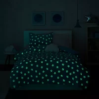 Mi Zone Kids Avery Glow In The Dark Plush Comforter Set with decorative pillow
