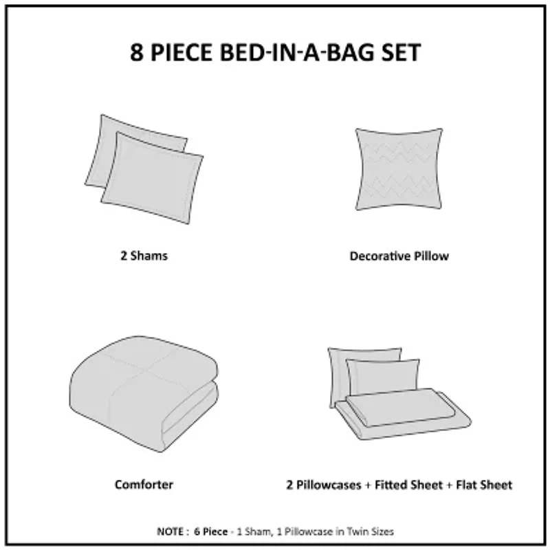 Intelligent Design James Complete Bed Set including Sheets with decorative pillow