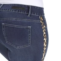 White Mark Womens Plus Mid Rise Stretch Fabric Skinny Fit Jegging Jean