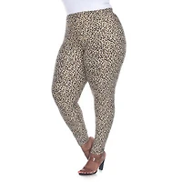 White Mark Womens Mid Rise 26" Plus Full Length Leggings