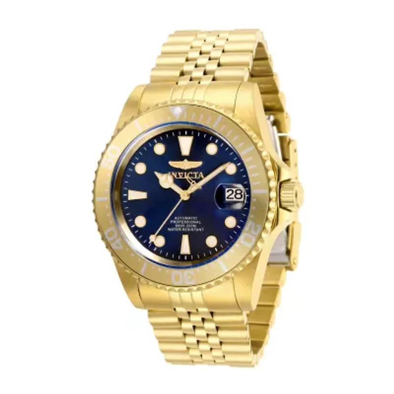 Invicta Pro Diver Mens Automatic Gold Tone Stainless Steel Bracelet Watch 30097