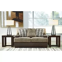 Signature Design by Ashley® Alesbury Faux Leather Track-Arm Loveseat