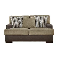 Signature Design by Ashley® Alesbury Faux Leather Track-Arm Loveseat