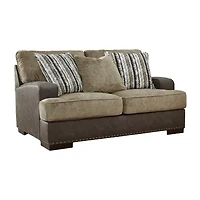 Signature Design by Ashley® Alesbury Faux Leather Track-Arm Loveseat