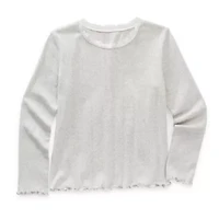 Thereabouts Little & Big Kid Girls Scoop Neck Long Sleeve T-Shirt