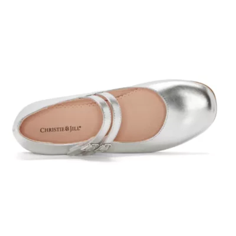 Christie & Jill Dahlia Little Big Kid Girls Round Closed Toe Mary Jane Shoes