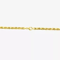 Made in Italy Unisex Adult 10K Gold 22 Inch Rope Chain Necklace
