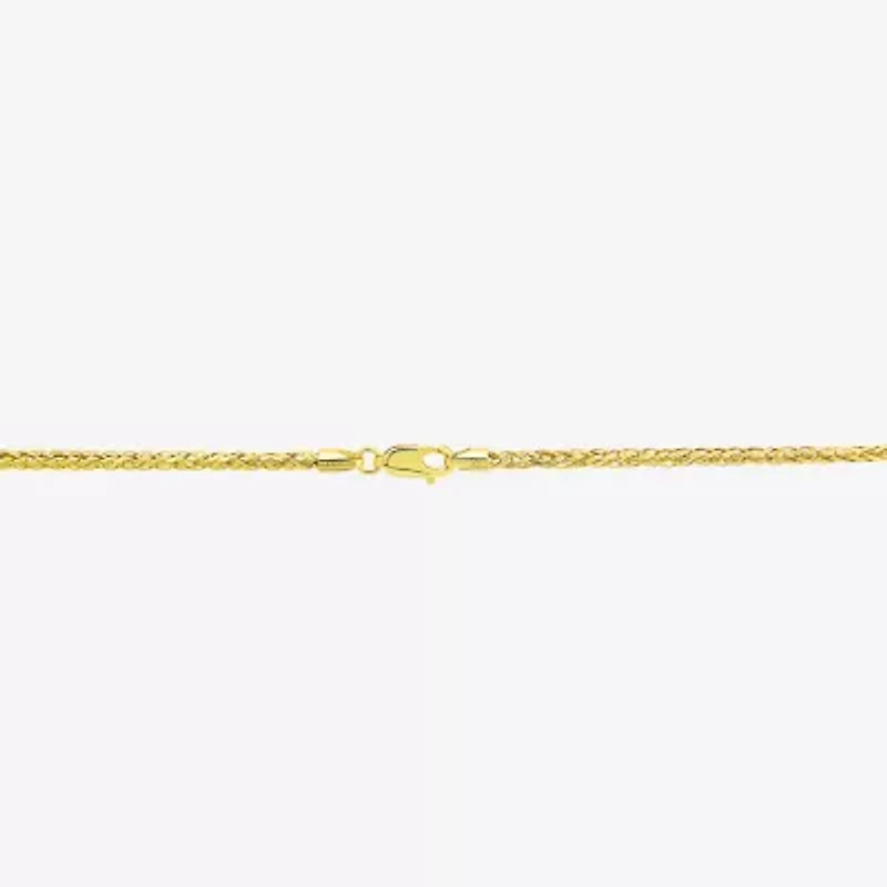 Unisex Adult 14K Gold 18 Inch Wheat Chain Necklace