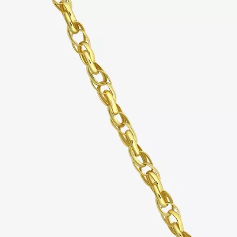 Made in Italy Unisex Adult 18K Gold 18 Inch Rolo Chain Necklace