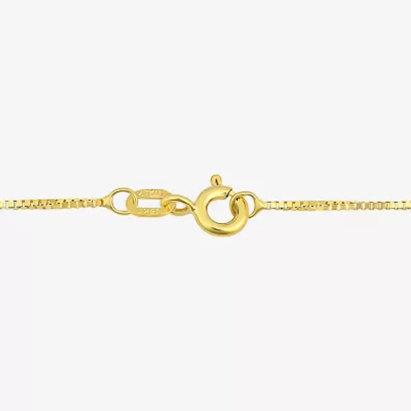 Made in Italy Womens 18K Gold 20 Inch Box Chain Necklace