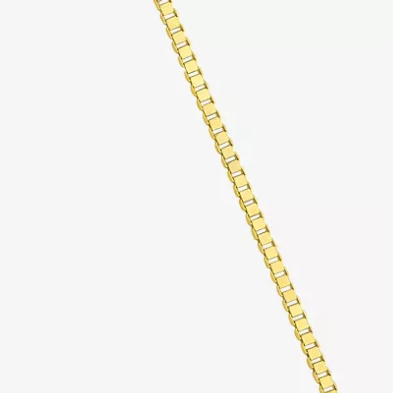 Made in Italy Womens 18K Gold 20 Inch Box Chain Necklace