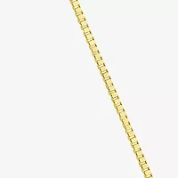 Made in Italy Womens 18K Gold 20 Inch Box Chain Necklace