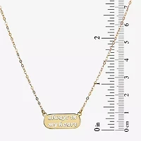 Womens 10K Gold 17 Inch Pendant Necklace