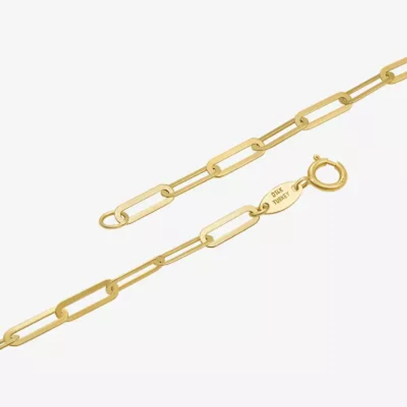 Womens 20 - 24 Inch 14K Gold Link Necklace Paperclip