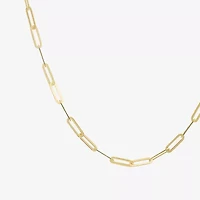 Womens 20 - 24 Inch 14K Gold Link Necklace Paperclip