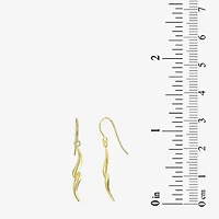 Womens 14K Gold Round Drop Earrings