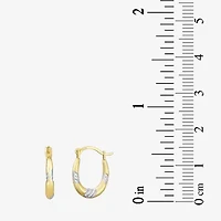 Womens 14K Gold 13.1mm Hoop Earrings